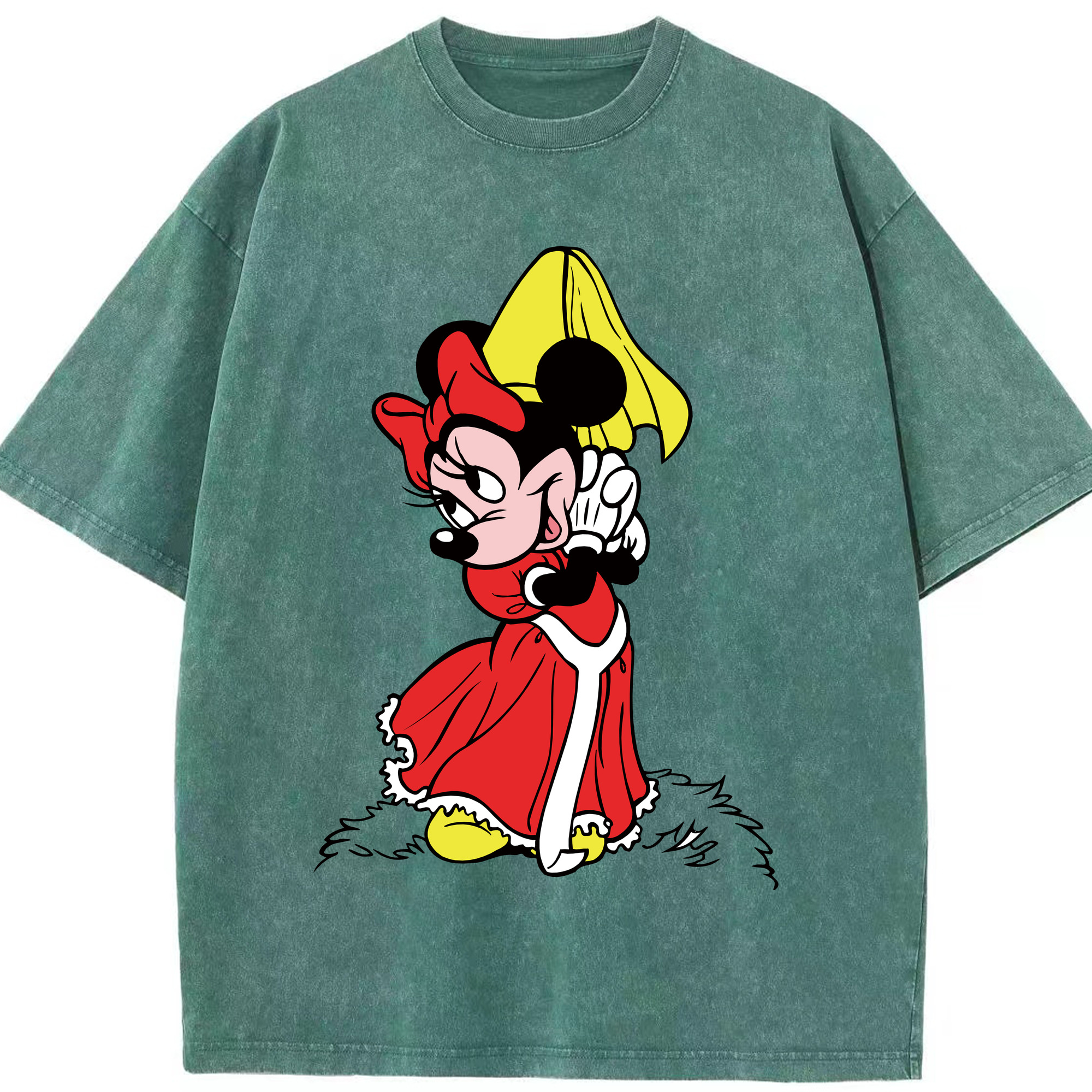 （画像用） ミッキーマウス Mickey Mouse 綿100% ヴィンテージ風 半袖Tシャツ（フロントプリント）